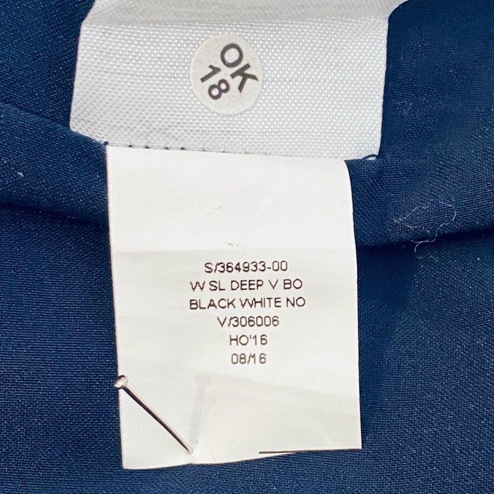 Banana Republic Black Gray Navy White Tweed Sleeveless V Neck Sheath Size 6 - Picture 9 of 11